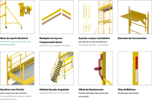 Andaime Plataforma Original MONTEEUSE PI0702779-6 Produto patenteado - Segurança em altura para manutenção industrial ou construção civil, garantindo acesso seguro pela escada incorporada, Guarda-corpos e Rodapés conforme NR-18, conjunto de piso antiderrapante e forração completa, com alçapão de acesso seguro. Pode ser apoiado com sapatas ajustáveis ou rodízios para movimentação segura da estrutura. Totalmente normatizado, com ART de fabricação recolhida junto ao CREA, Memorial de cálculo, Manual de montagem, Checklist de montagem, Projeto de montagem e Treinamento tipo seminário online com certificados nominais a cada participante. Destaque nas maiores indústrias do Brasil, tendo como clientes a VALE, CSN, Usiminas, Petrobrás, GERDAU, CEMIG, Raízen, JBS SEARA, Marfrig, Usaçucar, Bunge, ADM do Brasil, Syngenta, SENAI, Cofco, Hydro Alunorte, entre outros.