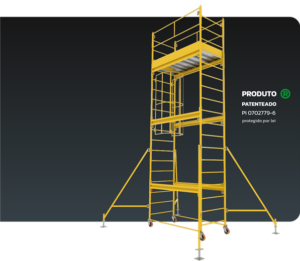 Andaime Plataforma Original MONTEEUSE PI0702779-6 Produto patenteado - Segurança em altura para manutenção industrial ou construção civil, garantindo acesso seguro pela escada incorporada, Guarda-corpos e Rodapés conforme NR-18, conjunto de piso antiderrapante e forração completa, com alçapão de acesso seguro. Pode ser apoiado com sapatas ajustáveis ou rodízios para movimentação segura da estrutura. Totalmente normatizado, com ART de fabricação recolhida junto ao CREA, Memorial de cálculo, Manual de montagem, Checklist de montagem, Projeto de montagem e Treinamento tipo seminário online com certificados nominais a cada participante. Destaque nas maiores indústrias do Brasil, tendo como clientes a VALE, CSN, Usiminas, Petrobrás, GERDAU, CEMIG, Raízen, JBS SEARA, Marfrig, Usaçucar, Bunge, ADM do Brasil, Syngenta, SENAI, Cofco, Hydro Alunorte, entre outros.