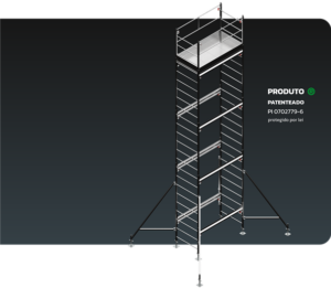 Andaime Plataforma Original MONTEEUSE PI0702779-6 Produto patenteado - Segurança em altura para manutenção industrial ou construção civil, garantindo acesso seguro pela escada incorporada, Guarda-corpos e Rodapés conforme NR-18, conjunto de piso antiderrapante e forração completa, com alçapão de acesso seguro. Pode ser apoiado com sapatas ajustáveis ou rodízios para movimentação segura da estrutura. Totalmente normatizado, com ART de fabricação recolhida junto ao CREA, Memorial de cálculo, Manual de montagem, Checklist de montagem, Projeto de montagem e Treinamento tipo seminário online com certificados nominais a cada participante. Destaque nas maiores indústrias do Brasil, tendo como clientes a VALE, CSN, Usiminas, Petrobrás, GERDAU, CEMIG, Raízen, JBS SEARA, Marfrig, Usaçucar, Bunge, ADM do Brasil, Syngenta, SENAI, Cofco, Hydro Alunorte, entre outros.