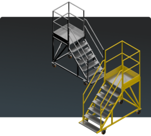Escada Plataforma NR-12 MONTEEUSE Aço ou Alumínio - Atendimento total as NR-12 e NR-35, com acesso angulado, degraus galvanizados e antiderrapantes e Plataforma superior com guarda-corpos e rodapés. Acompanha ART de fabricação e é amplamente utilizada nas maiores indústrias do Brasil, com altíssima qualidade de fabricação, matéria-prima certificada e acabamento de superfície de alta qualidade - pintura eletrostática.