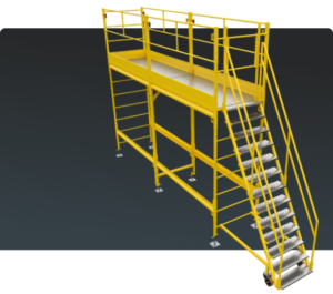 Andaime Plataforma com Escada Angulada MONTEEUSE PI0702779-6 Produto patenteado - Segurança em altura para manutenção industrial ou construção civil, garantindo acesso seguro pela escada incorporada, Guarda-corpos e Rodapés conforme NR-18, conjunto de piso antiderrapante e forração completa, com alçapão de acesso seguro. Pode ser apoiado com sapatas ajustáveis ou rodízios para movimentação segura da estrutura. Totalmente normatizado, com ART de fabricação recolhida junto ao CREA, Memorial de cálculo, Manual de montagem, Checklist de montagem, Projeto de montagem e Treinamento tipo seminário online com certificados nominais a cada participante. Destaque nas maiores indústrias do Brasil, tendo como clientes a VALE, CSN, Usiminas, Petrobrás, GERDAU, CEMIG, Raízen, JBS SEARA, Marfrig, Usaçucar, Bunge, ADM do Brasil, Syngenta, SENAI, Cofco, Hydro Alunorte, entre outros.