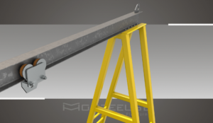 Pórtico de içamento de Cargas MONTEEUSE - Pórtico ajustável em altura ou largura, com capacidade de carga alta e formato customizável conforme a necessidade do cliente. Segurança no içamento e movimentação de cargas pesadas.