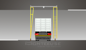 Pórtico Linha de Vida Móvel Monteeuse - ótima estabilidade da estrutura. Segurança em Altura nas atividades de Manutenção, Inspeção de cargas e Enlonamento de veículos e caminhões, com atendimento total a NR35, permitindo a Ancoragem do Cinto de segurança no Trava-quedas. Trabalho seguro, estrutura móvel com Rodízios robustos e de qualidade.