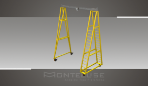 Pórtico Linha de Vida Móvel Monteeuse - ótima estabilidade da estrutura. Segurança em Altura nas atividades de Manutenção, Inspeção de cargas e Enlonamento de veículos e caminhões, com atendimento total a NR35, permitindo a Ancoragem do Cinto de segurança no Trava-quedas. Trabalho seguro, estrutura móvel com Rodízios robustos e de qualidade.