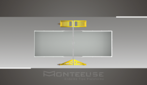 Pórtico Linha de Vida Móvel Monteeuse - ótima estabilidade da estrutura. Segurança em Altura nas atividades de Manutenção, Inspeção de cargas e Enlonamento de veículos e caminhões, com atendimento total a NR35, permitindo a Ancoragem do Cinto de segurança no Trava-quedas. Trabalho seguro, estrutura móvel com Rodízios robustos e de qualidade.