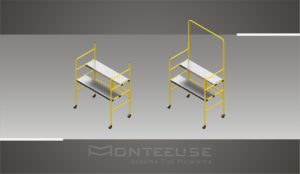Andaime Plataforma Original MONTEEUSE PI0702779-6 Produto patenteado - Segurança em altura para manutenção industrial ou construção civil, garantindo acesso seguro pela escada incorporada, Guarda-corpos e Rodapés conforme NR-18, conjunto de piso antiderrapante e forração completa, com alçapão de acesso seguro. Pode ser apoiado com sapatas ajustáveis ou rodízios para movimentação segura da estrutura. Totalmente normatizado, com ART de fabricação recolhida junto ao CREA, Memorial de cálculo, Manual de montagem, Checklist de montagem, Projeto de montagem e Treinamento tipo seminário online com certificados nominais a cada participante. Destaque nas maiores indústrias do Brasil, tendo como clientes a VALE, CSN, Usiminas, Petrobrás, GERDAU, CEMIG, Raízen, JBS SEARA, Marfrig, Usaçucar, Bunge, ADM do Brasil, Syngenta, SENAI, Cofco, Hydro Alunorte, entre outros.