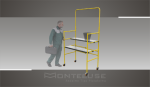 Andaime Plataforma Original MONTEEUSE PI0702779-6 Produto patenteado - Segurança em altura para manutenção industrial ou construção civil, garantindo acesso seguro pela escada incorporada, Guarda-corpos e Rodapés conforme NR-18, conjunto de piso antiderrapante e forração completa, com alçapão de acesso seguro. Pode ser apoiado com sapatas ajustáveis ou rodízios para movimentação segura da estrutura. Totalmente normatizado, com ART de fabricação recolhida junto ao CREA, Memorial de cálculo, Manual de montagem, Checklist de montagem, Projeto de montagem e Treinamento tipo seminário online com certificados nominais a cada participante. Destaque nas maiores indústrias do Brasil, tendo como clientes a VALE, CSN, Usiminas, Petrobrás, GERDAU, CEMIG, Raízen, JBS SEARA, Marfrig, Usaçucar, Bunge, ADM do Brasil, Syngenta, SENAI, Cofco, Hydro Alunorte, entre outros.