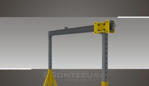 Pórtico de içamento de Cargas MONTEEUSE - Pórtico ajustável em altura ou largura, com capacidade de carga alta e formato customizável conforme a necessidade do cliente. Segurança no içamento e movimentação de cargas pesadas.