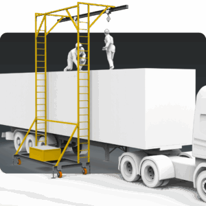 Linha de Vida Móvel com Caixa Contrapeso Monteeuse - Segurança em Altura Manutenção NR35 NBR 16325-1 Ancoragem Cinto Trava-quedas Trabalho seguro com Rodízios ou sapatas ajustáveis