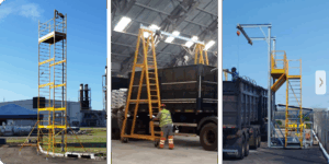 Andaime Plataforma Original MONTEEUSE PI0702779-6 Produto patenteado Aço ou Alumínio - Segurança em altura para manutenção industrial ou construção civil, garantindo acesso seguro pela escada incorporada, Guarda-corpos e Rodapés conforme NR-18, conjunto de piso antiderrapante e forração completa, com alçapão de acesso seguro. Pode ser apoiado com sapatas ajustáveis ou rodízios para movimentação segura da estrutura. Totalmente normatizado, com ART de fabricação recolhida junto ao CREA, Memorial de cálculo, Manual de montagem, Checklist de montagem, Projeto de montagem e Treinamento tipo seminário online com certificados nominais a cada participante. Destaque nas maiores indústrias do Brasil, tendo como clientes a VALE, CSN, Usiminas, Petrobrás, GERDAU, CEMIG, Raízen, JBS SEARA, Marfrig, Usaçucar, Bunge, ADM do Brasil, Syngenta, SENAI, Cofco, Hydro Alunorte, entre outros. Com base ajustável para desnível em auditórios.