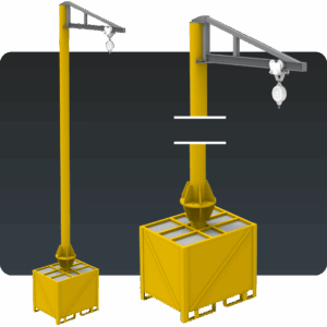 PGCP Poste Giratório de Ancoragem 360 graus com caixa contrapeso móvel por empilhadeira ou palleteira - Linha de Vida Móvel com auxílio de empilhadeira ou palleteira - Segurança em Altura nas atividades de Manutenção, Inspeção de cargas e Enlonamento de veículos e caminhões, com atendimento total a NR35 e NBR16325, permitindo a Ancoragem do Cinto de segurança no Trava-quedas. Trabalho seguro, estrutura móvel e de alta qualidade.