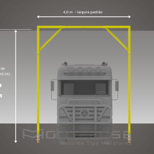 Linha de Vida Móvel tipo Cobertura Monteeuse - Segurança em Altura nas atividades de Manutenção, Inspeção de cargas e Enlonamento de veículos e caminhões, com atendimento total a NR35, permitindo a Ancoragem do Cinto de segurança no Trava-quedas. Trabalho seguro, estrutura móvel com Rodízios robustos e de qualidade.