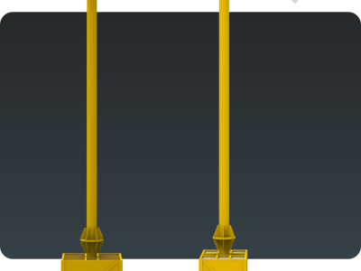 PCGP Poste Giratório de Ancoragem 360 graus com caixa contrapeso móvel por empilhadeira ou palleteira - Linha de Vida Móvel com auxílio de empilhadeira ou palleteira - Segurança em Altura nas atividades de Manutenção, Inspeção de cargas e Enlonamento de veículos e caminhões, com atendimento total a NR35 e NBR16325, permitindo a Ancoragem do Cinto de segurança no Trava-quedas. Trabalho seguro, estrutura móvel e de alta qualidade.