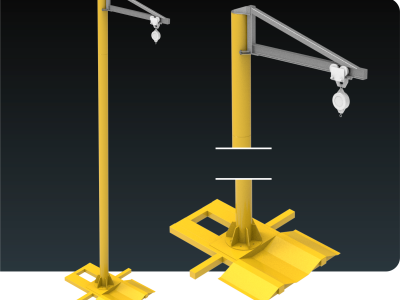 Poste de Ancoragem Giratório 360 com Base suporte pneu MONTEEUSE - Capa produto site 1